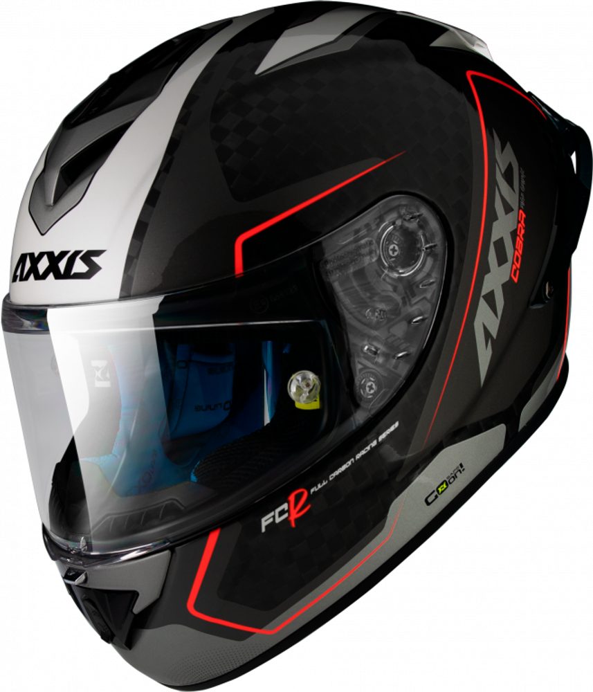 AXXIS integrální helma COBRA RAGE A3 lesklá - perleťově šedá - M