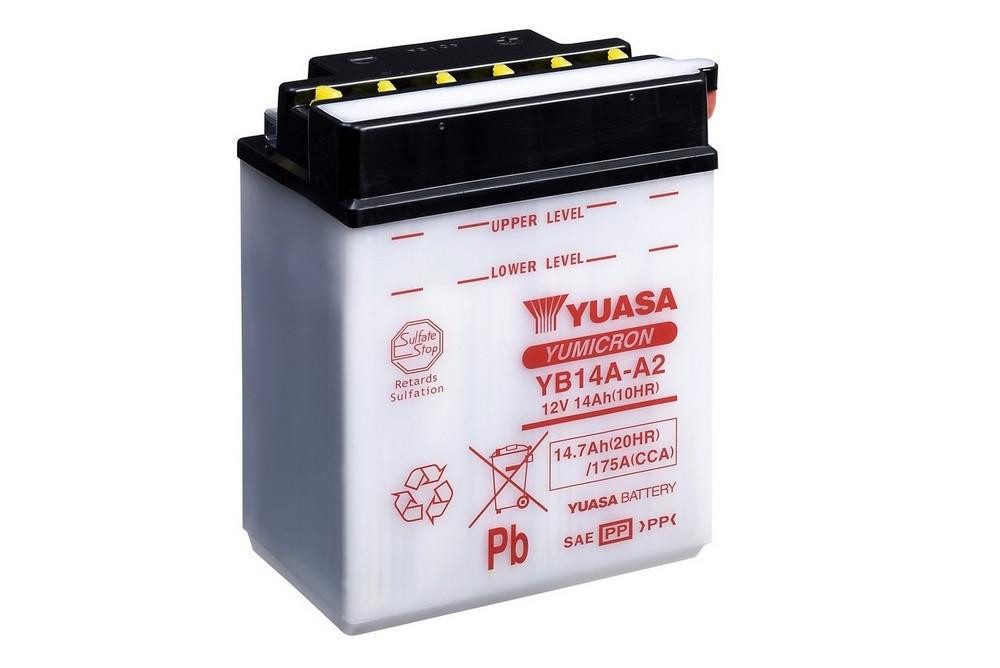 YUASA Yumicron akumulátor vč. kyseliny YUASA YB14A-A2