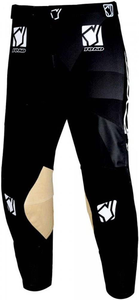 YOKO Dětské motokrosové kalhoty YOKO KISA - černá