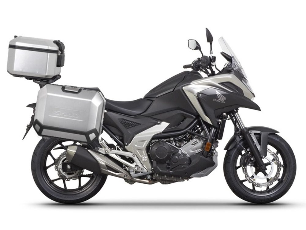 SHAD Kompletní sada hliníkových kufrů SHAD TERRA, 48L topcase 36L/36L boční kufry, včetně montážní sady a plotny SHAD HONDA NC 750 X 2021-