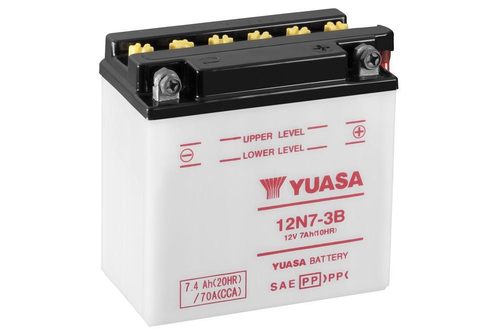 YUASA Konvenční 12V akumulátor bez kyseliny YUASA 12N7-3B