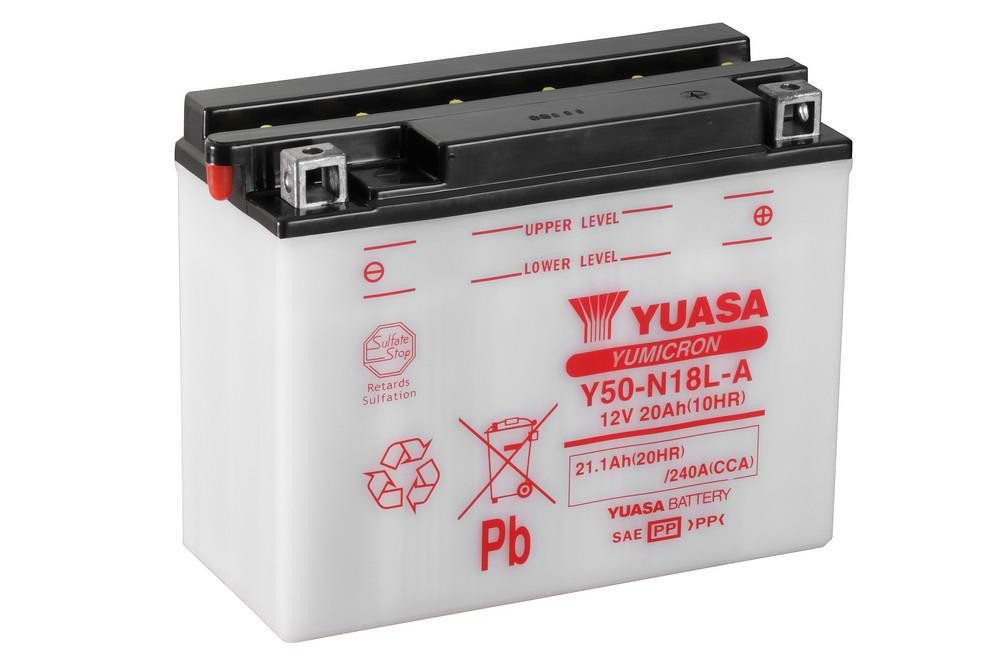 YUASA Yumicron akumulátor vč. kyseliny YUASA Y50-N18L-A