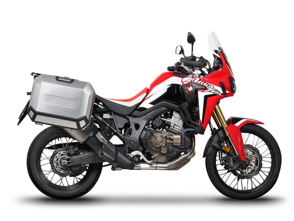 SHAD Kompletní sada bočních hliníkových kufrů SHAD TERRA 36L/47L, včetně montážní sady SHAD HONDA CRF 1000 Africa Twin