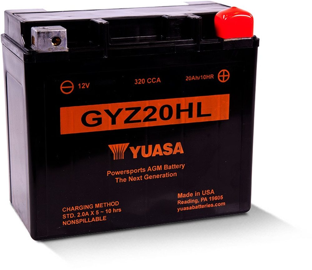 YUASA Továrně aktivovaná motocyklová baterie YUASA GYZ20HL