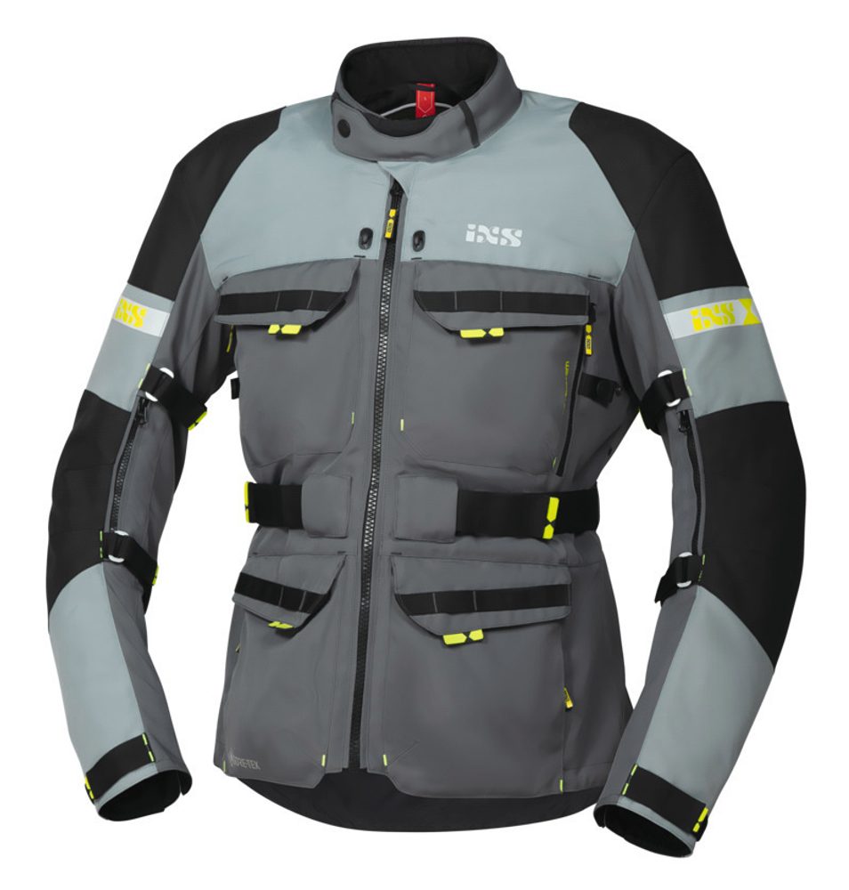 IXS Cestovní textilní bunda iXS ADVENTURE-GTX - šedá - 4XL