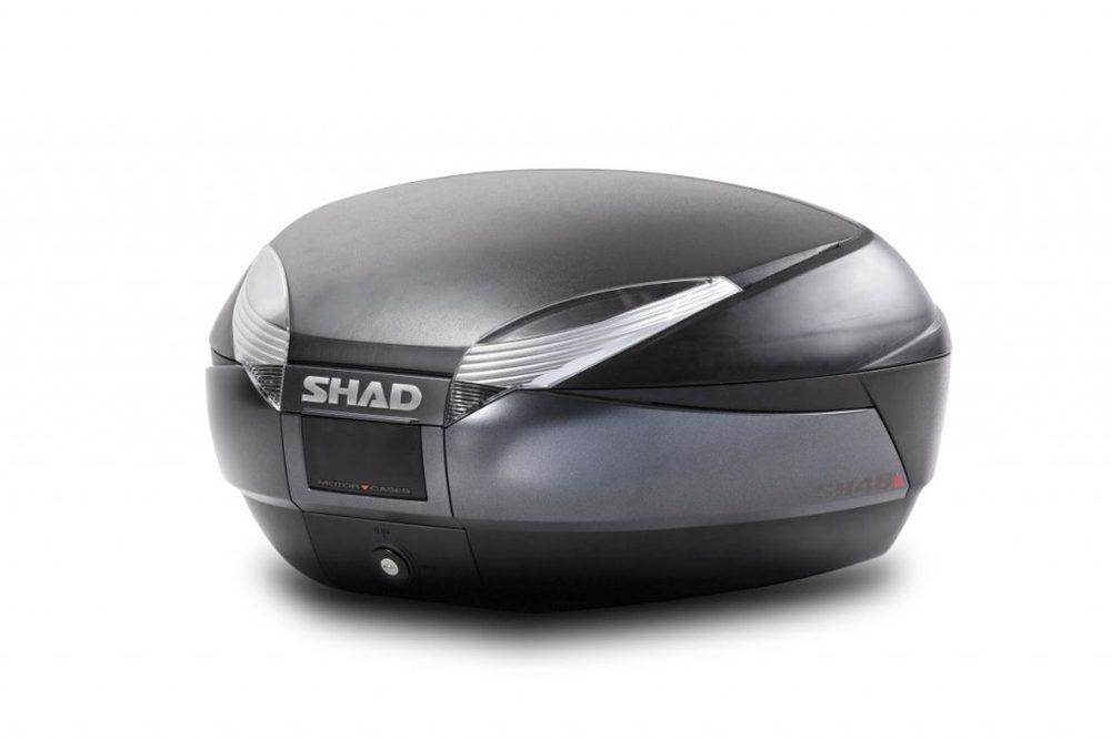 SHAD Vrchní kufr na motorku SHAD SH48 D0B48300 Dark grey / black se zámkem PREMIUM SMART
