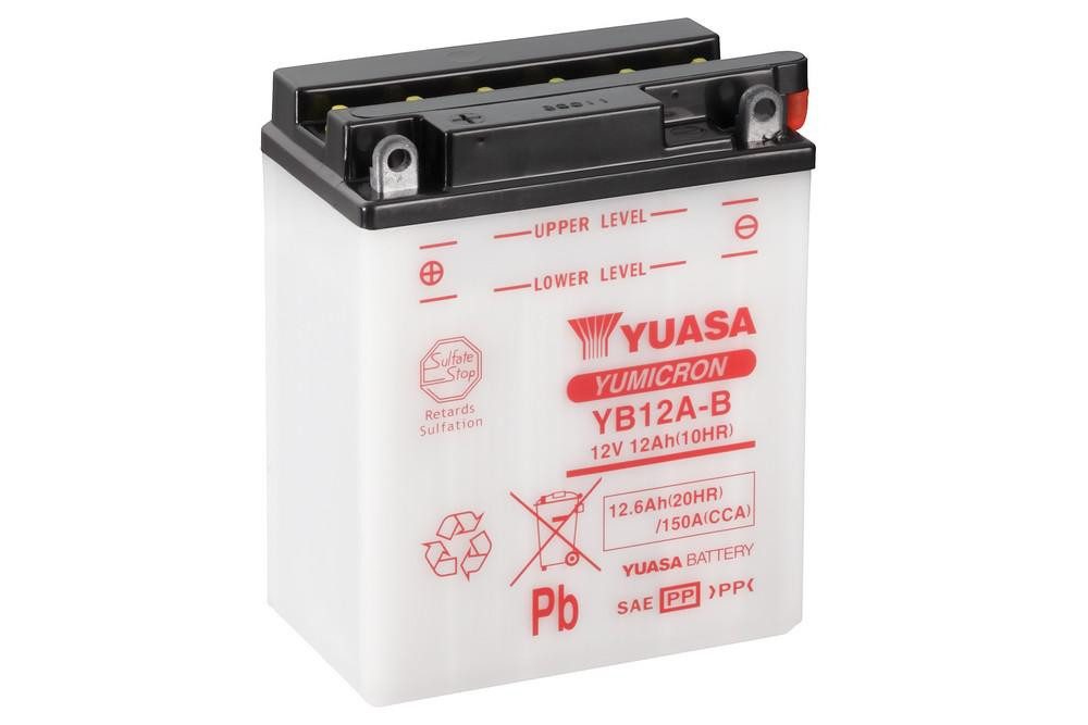 YUASA Yumicron akumulátor vč. kyseliny YUASA YB12A-B