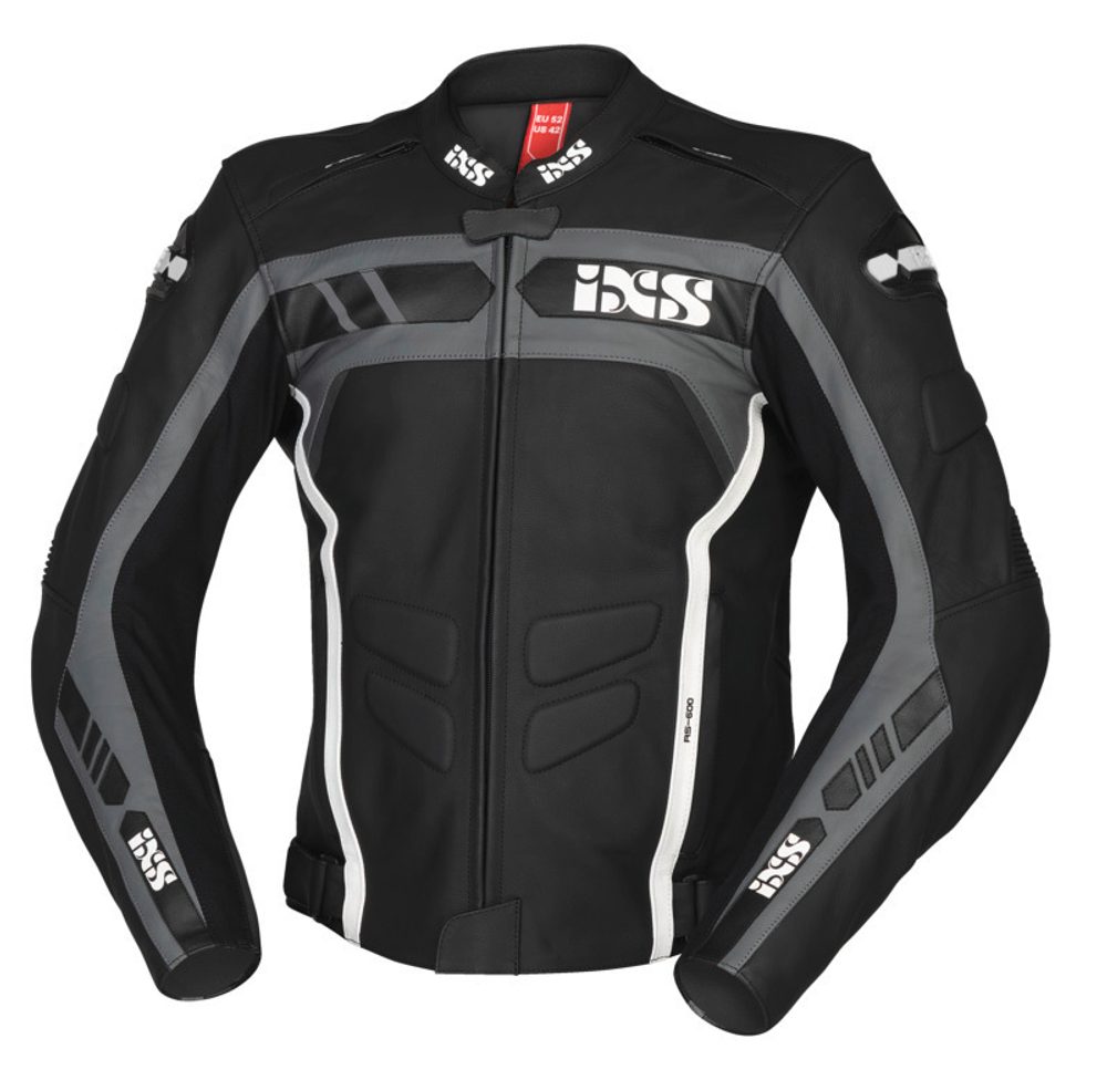 IXS Kožená sportovní bunda iXS LD RS-600 1.0 šedá - 54