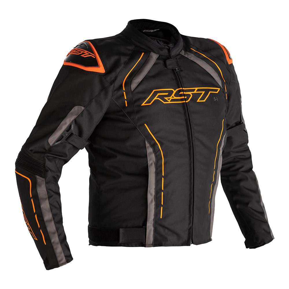 RST Pánská textilní bunda RST S-1 CE / JKT 2559 - oranžová neon