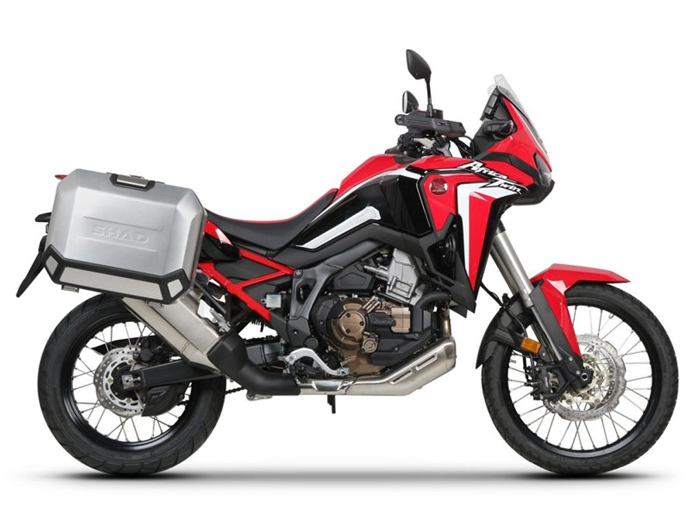 SHAD Kompletní sada bočních hliníkových kufrů SHAD TERRA 36L/47L, včetně montážní sady SHAD HONDA CRF 1100 Africa Twin