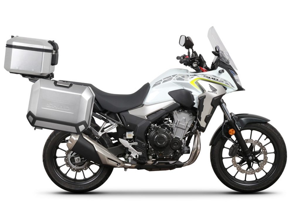 SHAD Kompletní sada hliníkových kufrů SHAD TERRA, 48L topcase 47L/47L boční kufry, včetně montážní sady a plotny SHAD HONDA CB 500 X