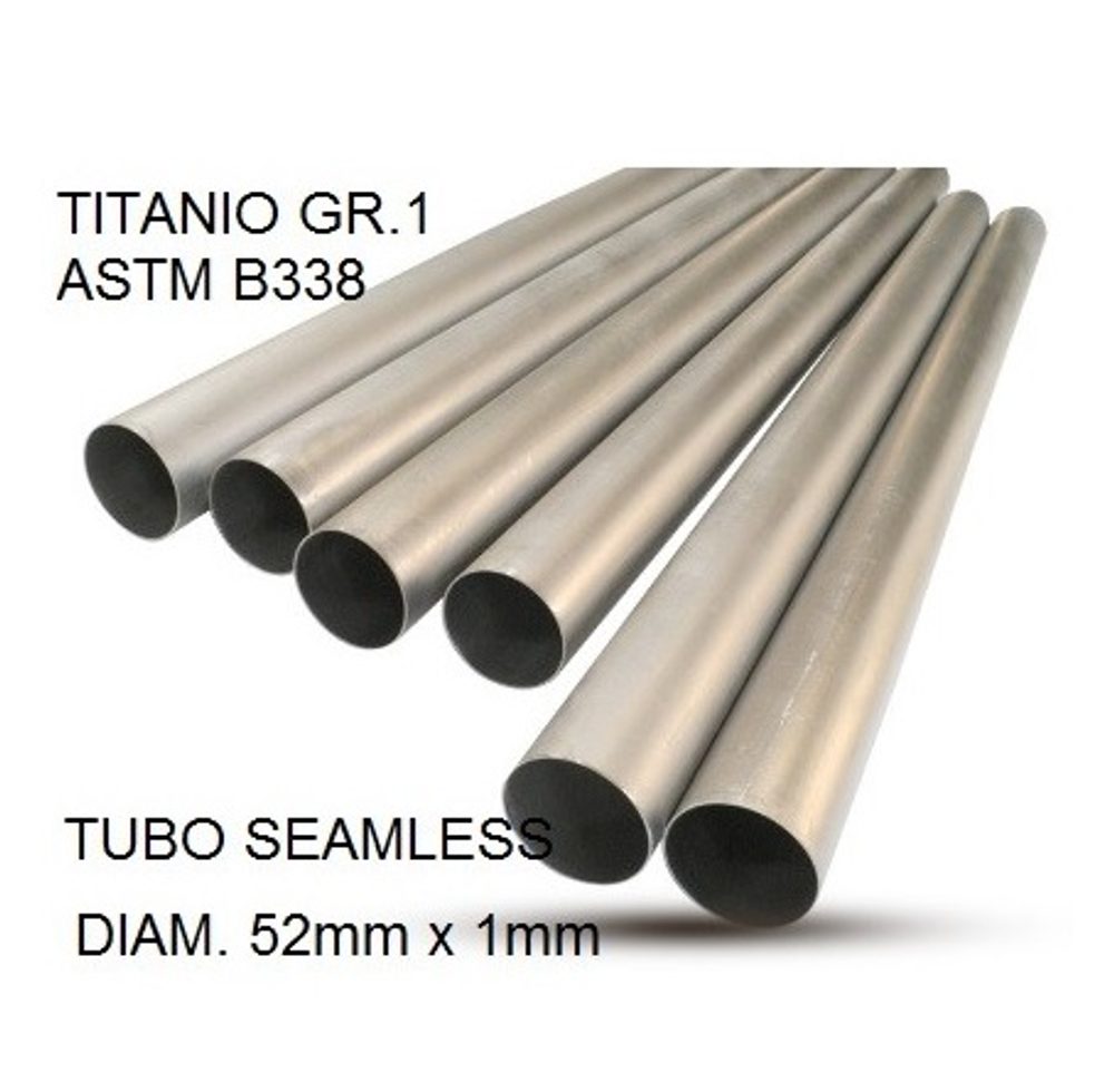 GPR Titan bez svárů Gr.1 TUBE AISI Tig GPR TU.T.4 Broušená nerezová ocel L.100cm D.52mm x 1mm