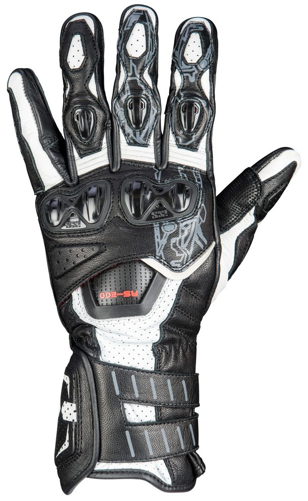 IXS Kožené sportovní rukavice iXS RS-200 3.0 bílé - S
