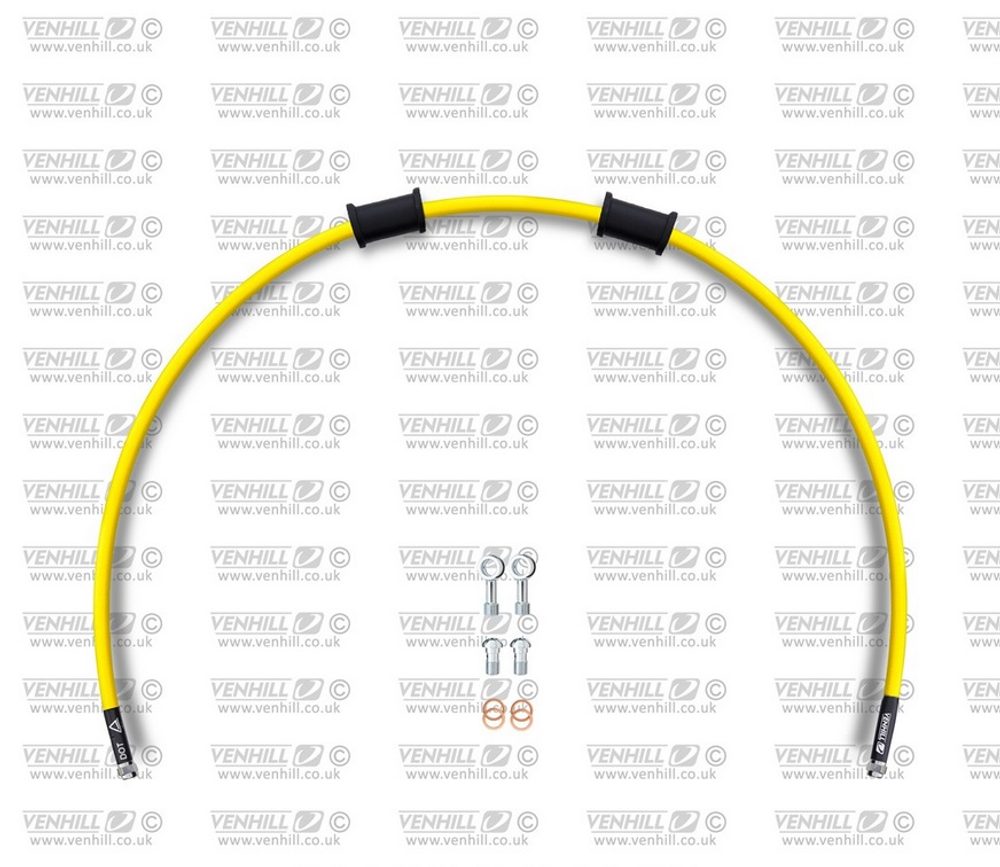 Venhill Hadice přední brzdy sada Venhill POWERHOSEPLUS KAW-6001F-YE (1 hadice v sadě) žluté hadice, chromové koncovky