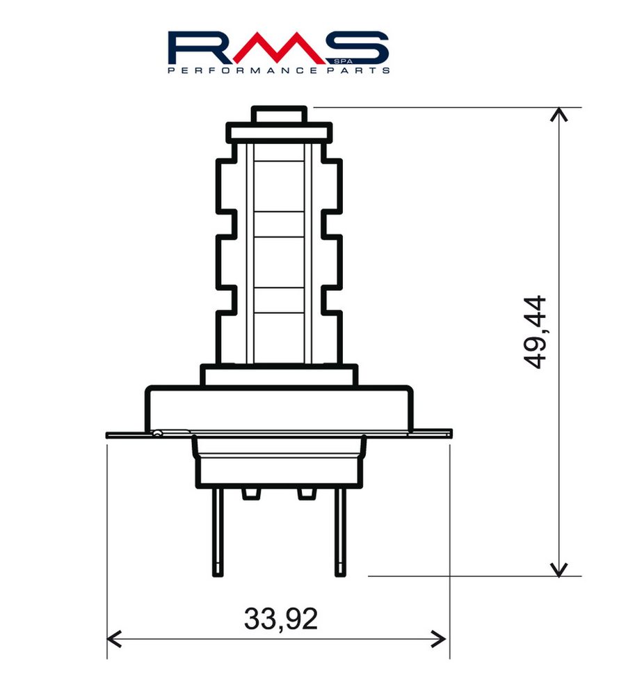 RMS Žárovka RMS 246510615 12V 14 Led, H7 bílá