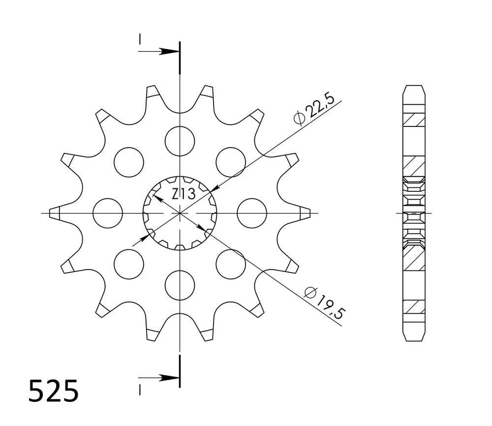 SUPERSPROX Řetězové kolečko SUPERSPROX CST-433:14 14 zubů, 525