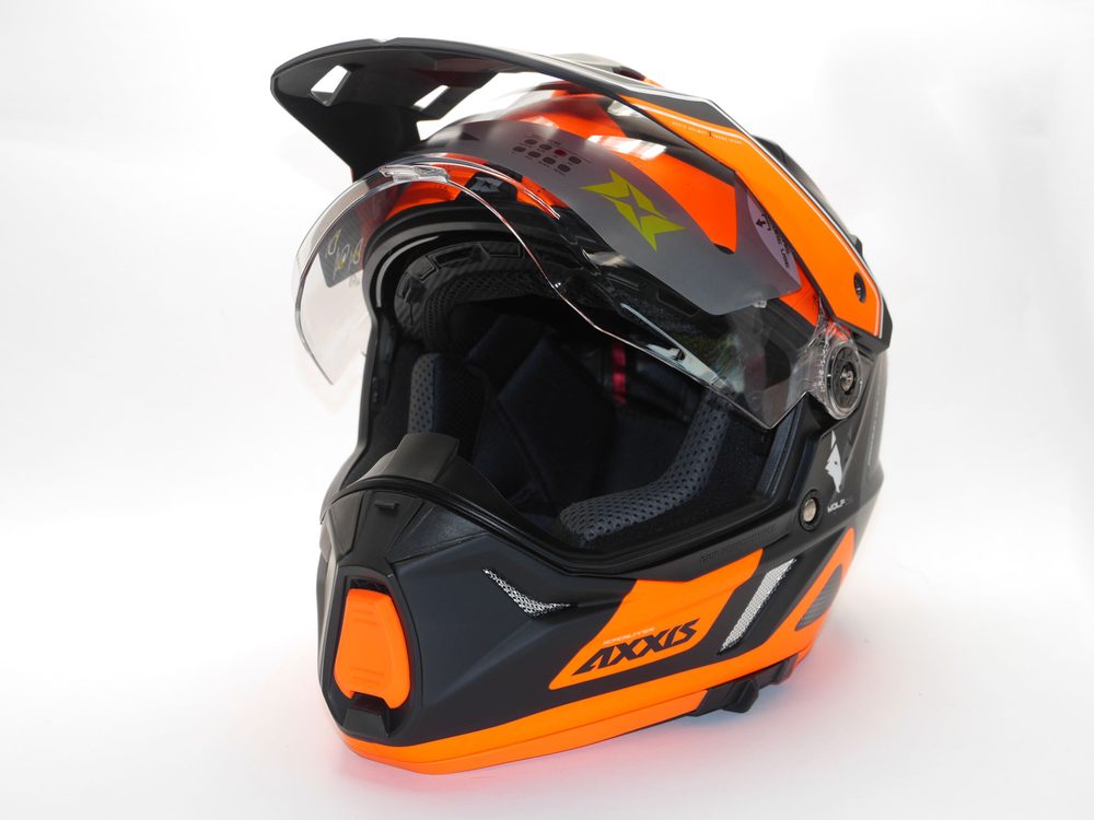 AXXIS Enduro helma AXXIS WOLF DS roadrunner B4 - matná fluo oranžová