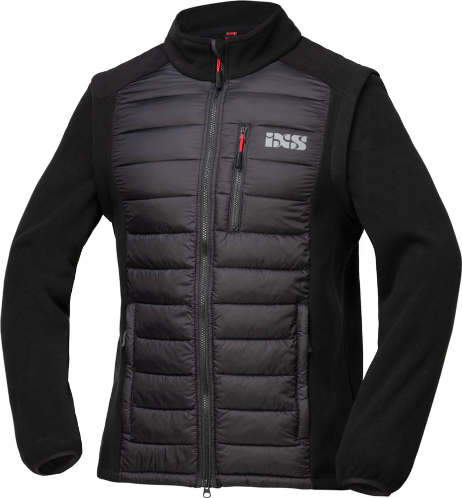 IXS Prošívaná mikina na zip iXS černá - 2XL