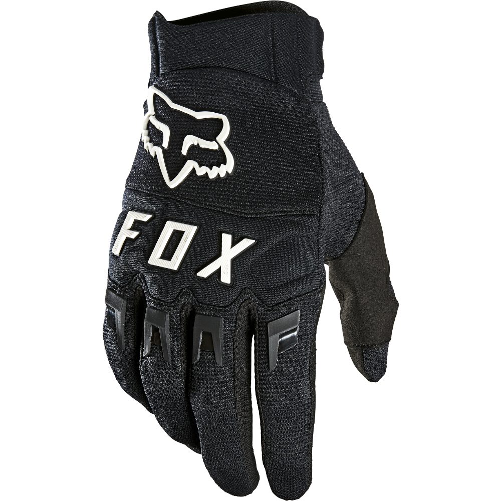 FOX Motokrosové rukavice FOX Dirtpaw Glove Black/White MX21 - S