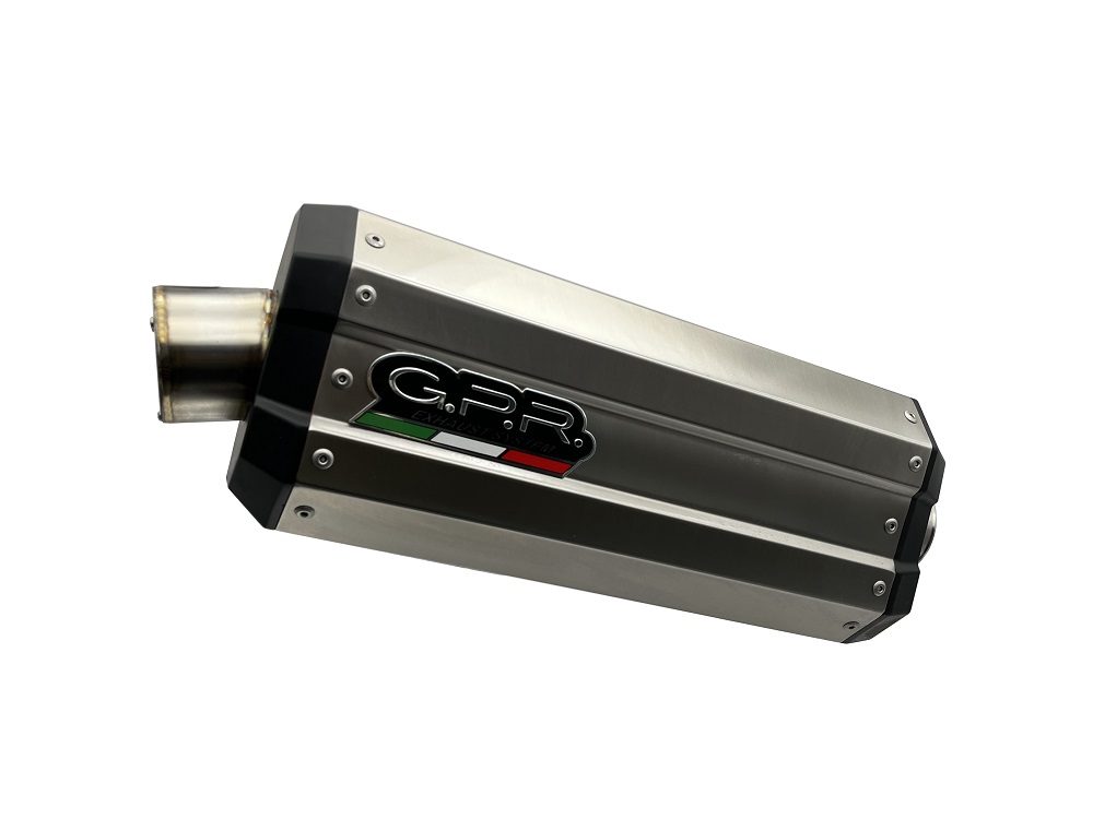 GPR Koncovka výfuku Slip-on GPR DUNE E5.BM.94.DNTIT Brushed Titanium zahrnuje spojovací svod a odnímatelný dB killer
