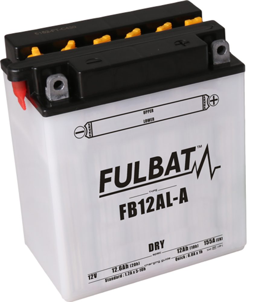 FULBAT Konvenční motocyklová baterie FULBAT FB12AL-A (YB12AL-A) Včetně balení kyseliny