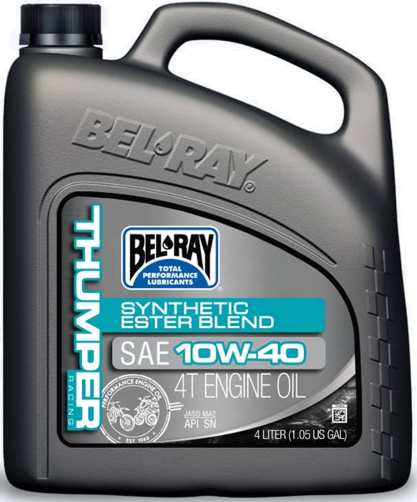 Bel-Ray Motorový olej Bel-Ray THUMPER RACING SYNTHETIC ESTER BLEND 4T 10W-40 4 l