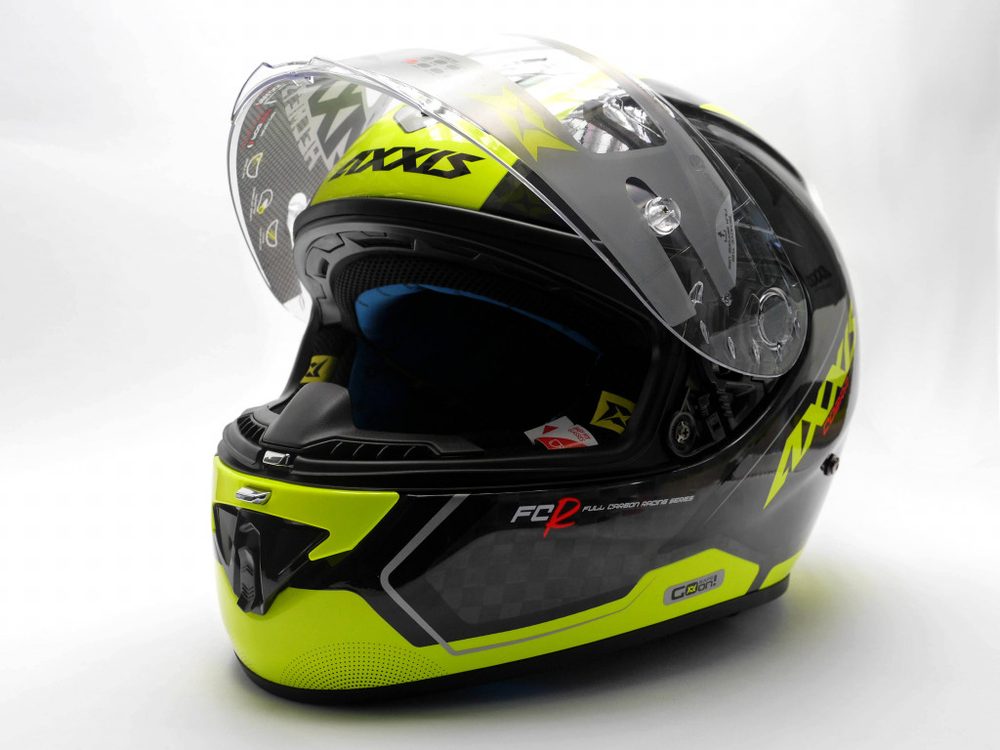 AXXIS integrální helma COBRA RAGE A3 lesklá - fluo žlutá - XL