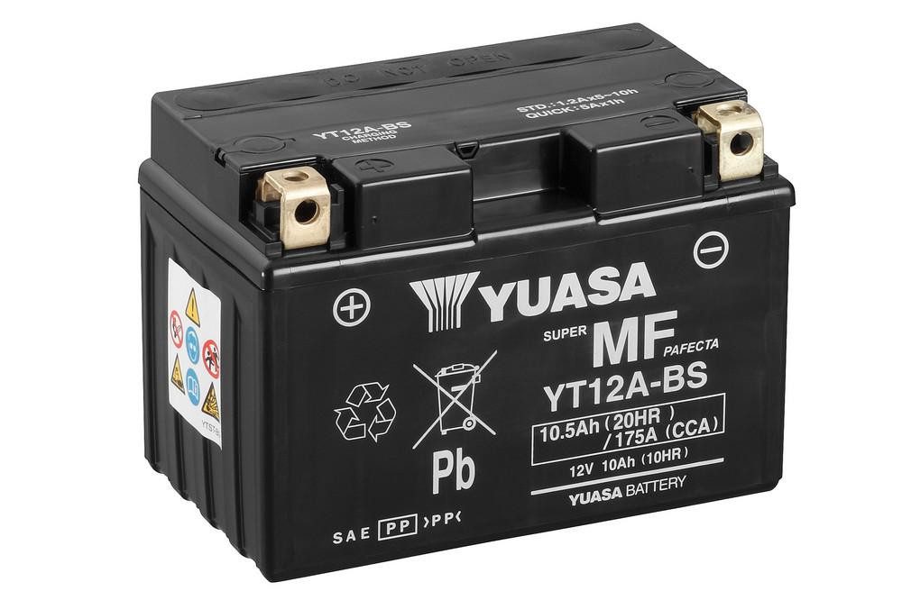 YUASA Továrně aktivovaná motocyklová baterie YUASA YT12A