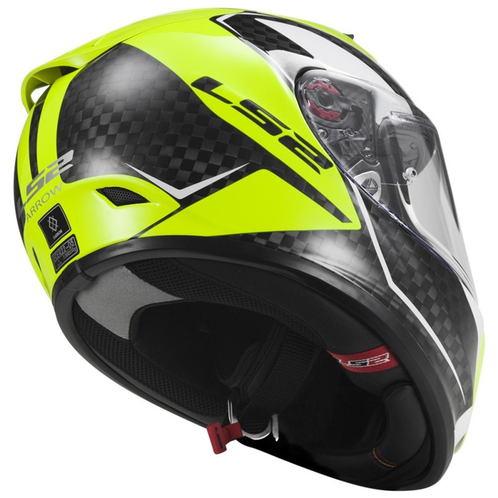 LS2 Helma na motorku LS2 FF323 ARROW C FURY CARBON, Hi-Vis Yellow - L