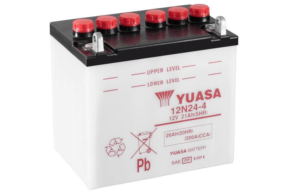 YUASA Konvenční 12V akumulátor vč. kyseliny YUASA 12N24-4