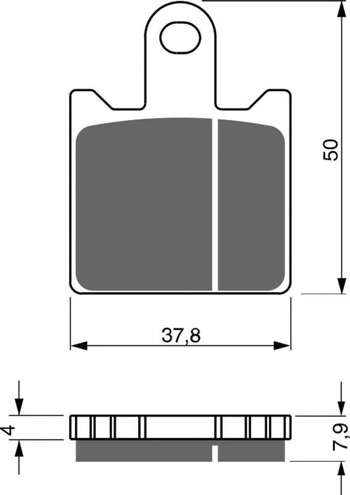 GOLDfren Brzdové destičky GOLDFREN 249 S33 STREET FRONT (1 set = 4 pcs)