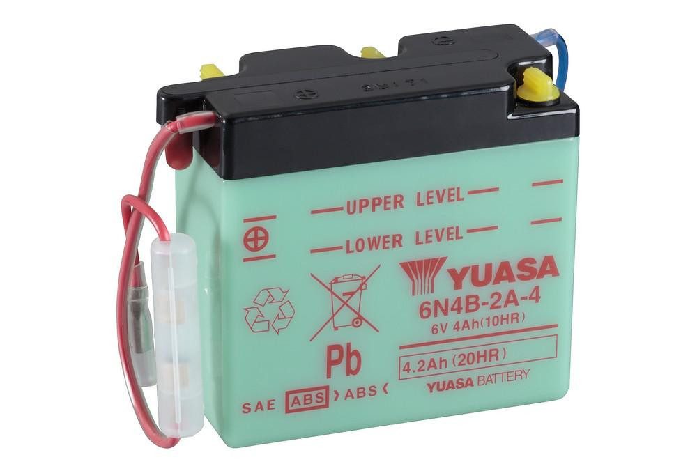 YUASA Konvenční 6V akumulátor bez kyseliny YUASA 6N4B-2A-4