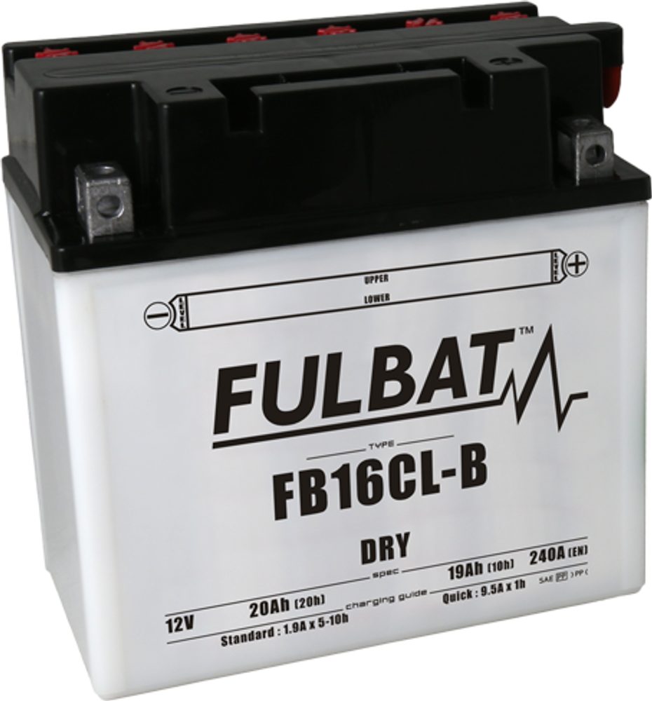 FULBAT Konvenční motocyklová baterie FULBAT FB16CL-B (YB16CL-B) Včetně balení kyseliny