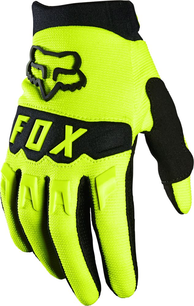 FOX Dětské MX rukavice FOX Dirtpaw MX22 - fluo žlutá