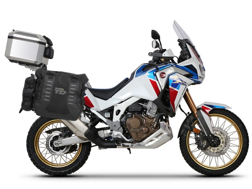 SHAD Kompletní sada bočních adventure brašen SHAD TERRA TR40 a hliníkového 37L topcase, včetně montážní sady SHAD HONDA CRF 1100 Africa Twin