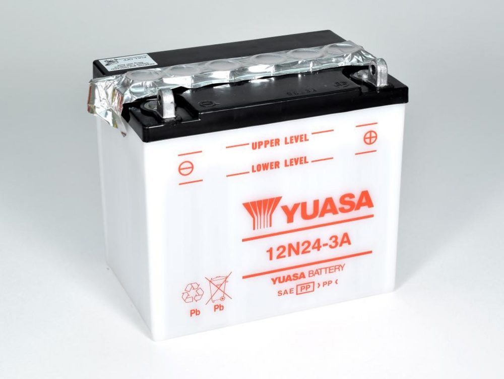 YUASA Konvenční 12V akumulátor bez kyseliny YUASA 12N24-3A