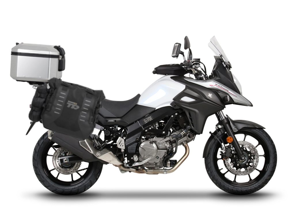 SHAD Kompletní sada bočních adventure brašen SHAD TERRA TR40 a hliníkového 55L vrchního kufru, včetně montážní sady SHAD SUZUKI DL 650 V-Strom