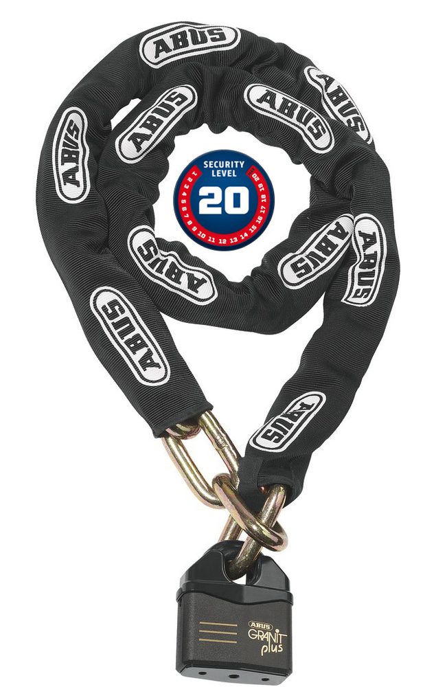 ABUS Řetězový zámek ABUS 37RK80/14KS120 black GRANIT Power Chain