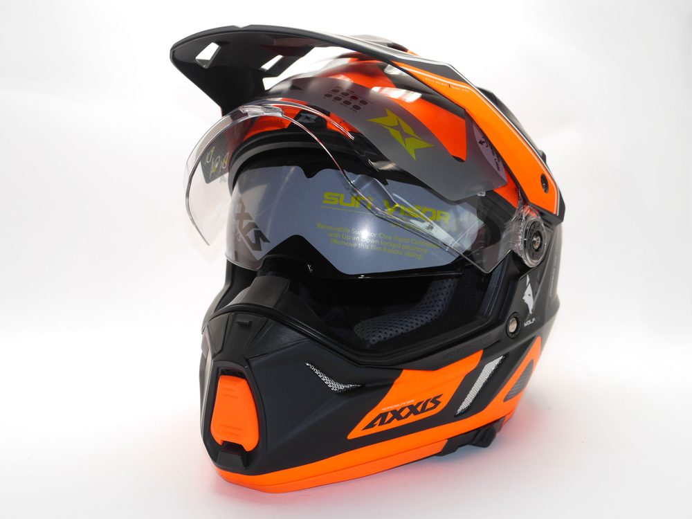 AXXIS Enduro helma AXXIS WOLF DS roadrunner B4 - matná fluo oranžová