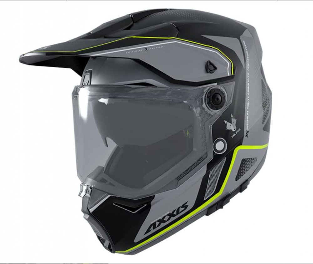 AXXIS Enduro helma AXXIS WOLF DS roadrunner B2 - lesklá šedá