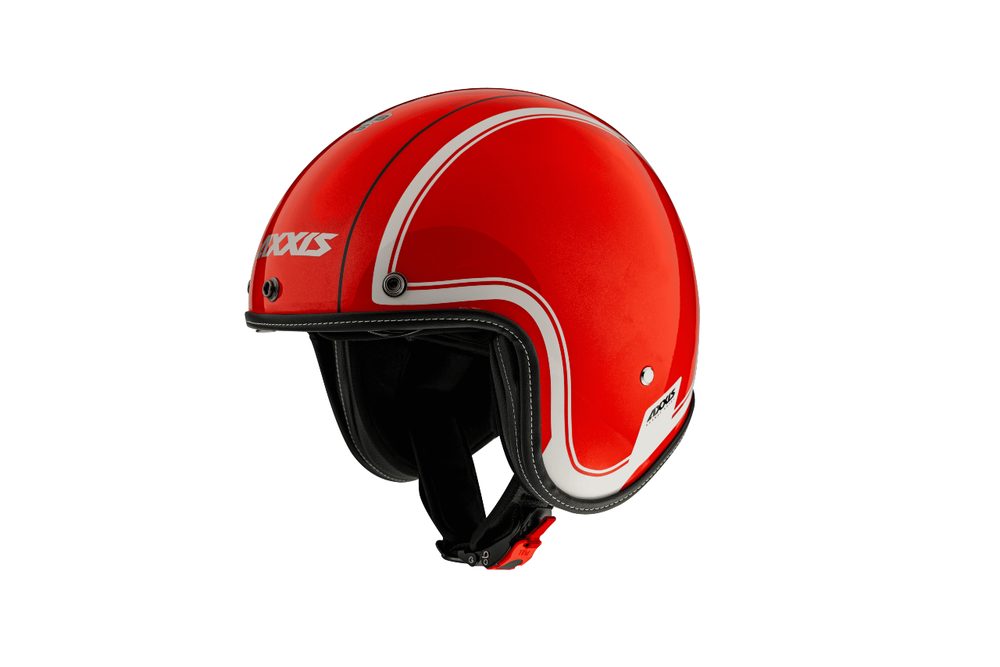 AXXIS Otevřená helma AXXIS HORNET SV ABS royal a4 lesklá fluor červená - XL