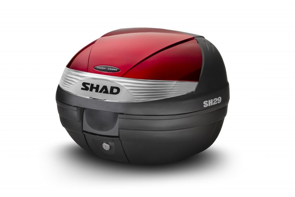 SHAD Vrchní kufr na motorku s barevným krytem SHAD SH29 červená