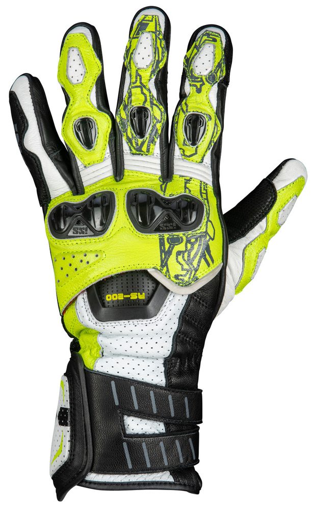 IXS Kožené sportovní rukavice iXS RS-200 3.0 žluté - 3XL