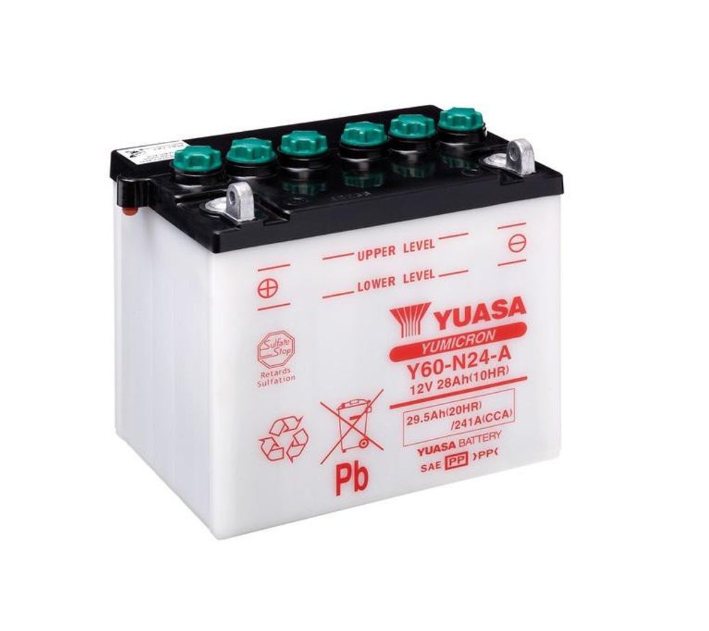 YUASA Yumicron akumulátor bez kyseliny YUASA Y60-N24-A
