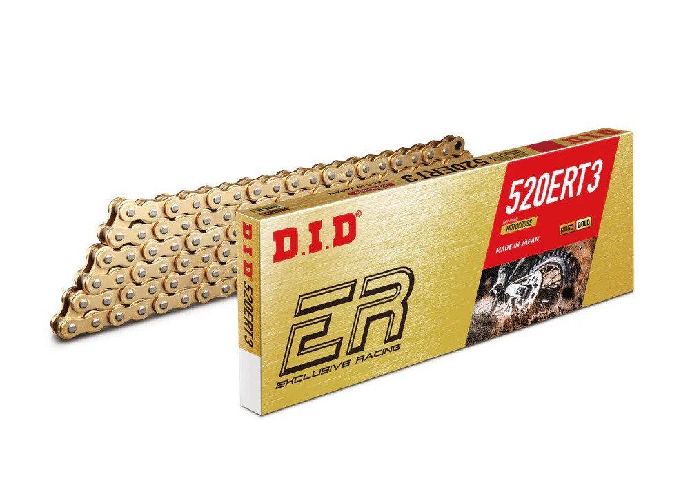 D.I.D Chain Motokrosový řetěz D.I.D Chain 520ER-T3 SDH 116 L Zlatá/Zlatá