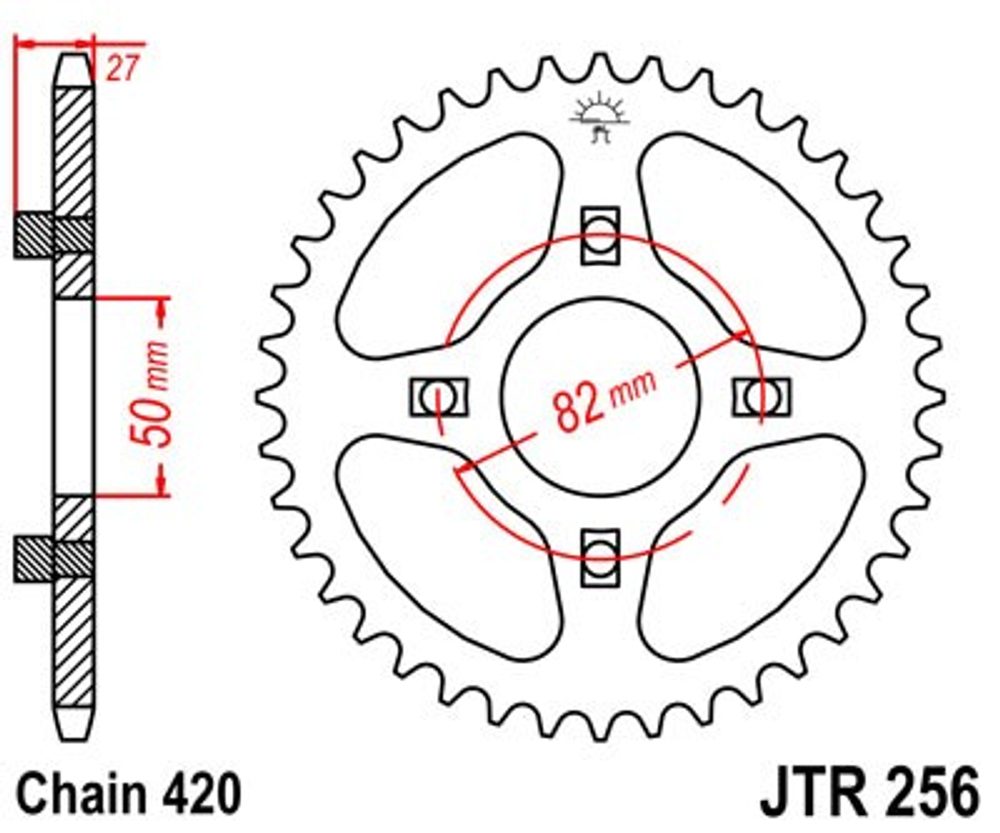 JT Řetězová rozeta JT JTR 256-31 31 zubů, 420