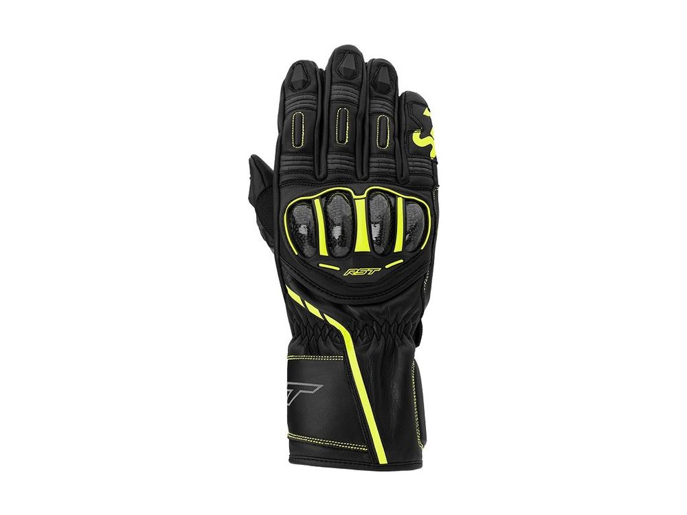 RST Pánské kožené rukavice RST S1 CE / 3033 - černá, flo žlutá