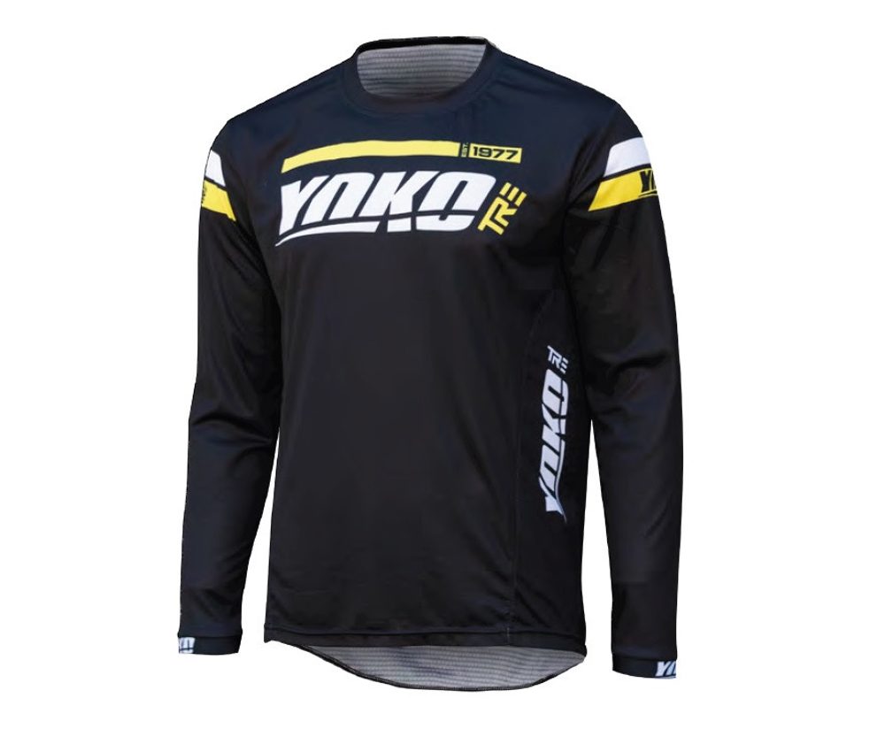 YOKO Motokrosový dres YOKO TRE černá/žlutá - 2XL