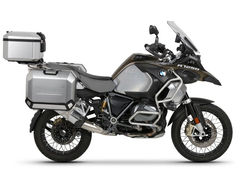 SHAD Kompletní sada hliníkových kufrů SHAD TERRA, 48L topcase 36L/47L boční kufry, včetně montážní sady a plotny SHAD BMW R 1200 GS/ R 1250 GS