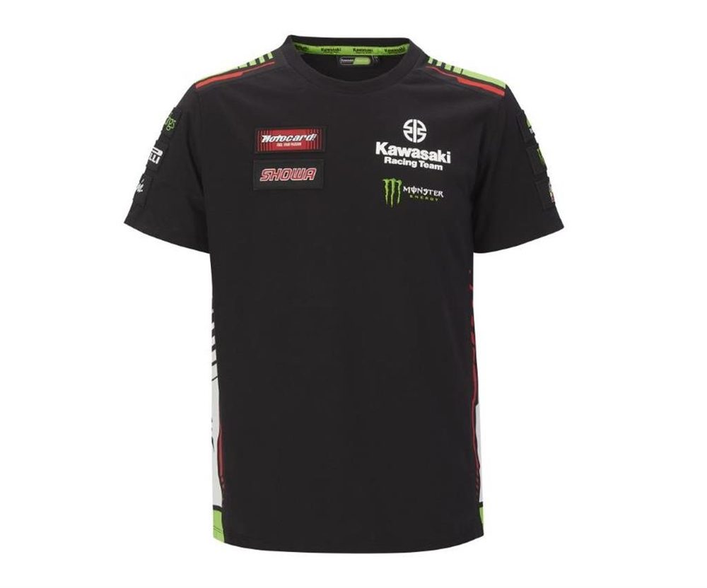 Kawasaki Pánské tričko Kawasaki Racing Team WSBK 2022 - černá - S